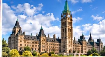 渥太华国会山和平塔（海报图） / The Peace Tower, Parliament Hill, Ottawa (poster image)